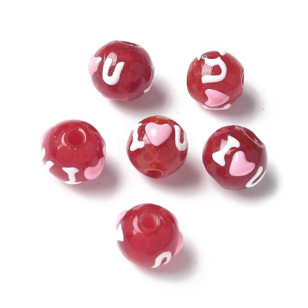 Handmade Lampwork Enamel Beads BLOW-D300-05B-1