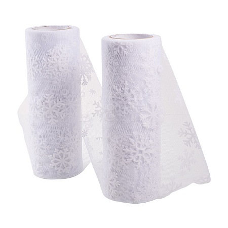 Snowflake Deco Mesh Ribbons LS-OCOR-P010-G01-1