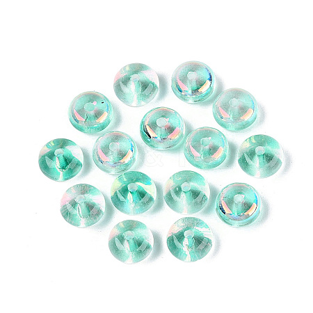Baking Paint Electroplate Transparent Glass Beads EGLA-Q141-01B-A09-1