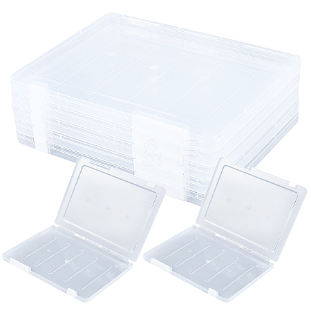Transparent Plastic Packaging Boxes with Hinged Lid AJEW-WH20060-90A-1