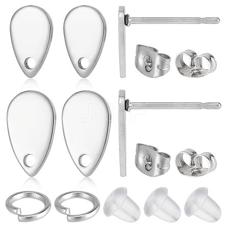 CREATCABIN 100Pcs 304 Stainless Steel Stud Earring Findings STAS-CN0001-16-1