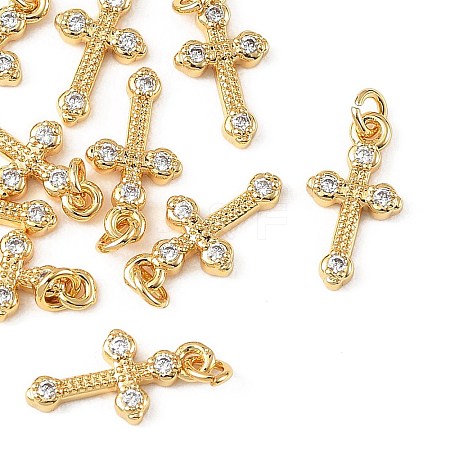 SHEGRACE Brass Micro Pave Clear Cubic Zirconia Pendants XGRQ2O081-451G-1