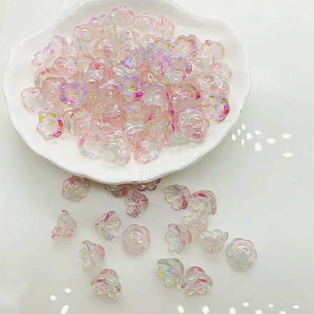 Glass Bead Caps GLAA-WH0033-90D-1