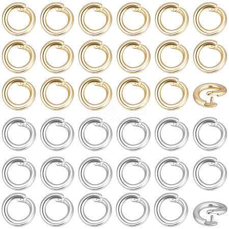 Brass Twister Clasps KK-BBC0023-90-1