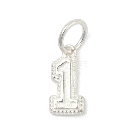 Number Series 925 Sterling Silver Charms STER-Q002-01B-1