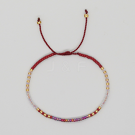 Glass Seed Braided Beaded Bracelets XC9959-01-1