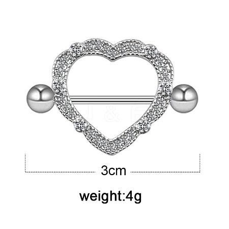 304 Stainless Steel & 316 Surgical Stainless Steel Nipple Rings WG3B98F-11-1