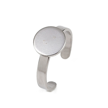 304 Stainless Steel Cuff Ring Components STAS-D372-04P-03-1