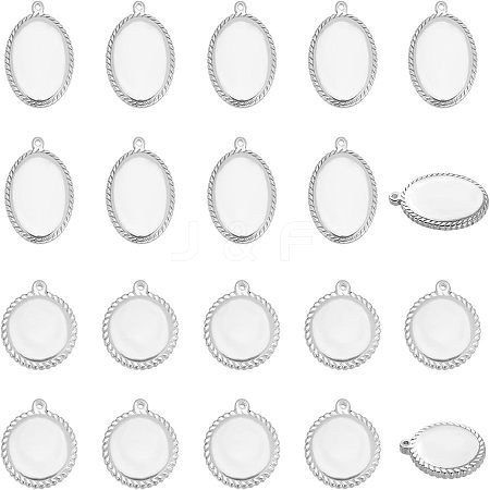 Unicraftale 20Pcs 2 Style 304 Stainless Steel Pendants STAS-UN0020-51P-1