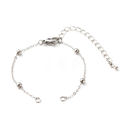 Handmade Brass Satellite Chain Bracelets Making Accessories AJEW-JB01025-01-1
