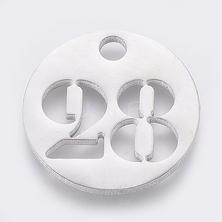 Non-Tarnish 304 Stainless Steel Pendants STAS-F233-28-P-1
