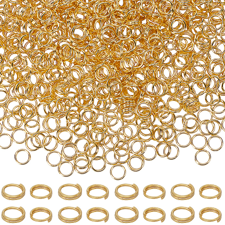 SUNNYCLUE 1000Pcs Iron  Split Rings KK-SC0004-69-1