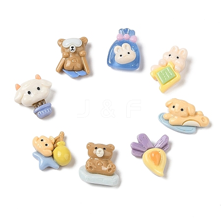 Cartoon Resin Cabochons RESI-H161-05-1