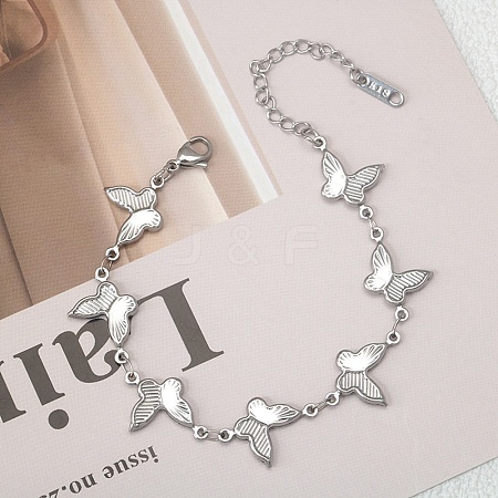304 Stainless Steel Link Bracelets for Women LS-BJEW-Q041-01C-P-1