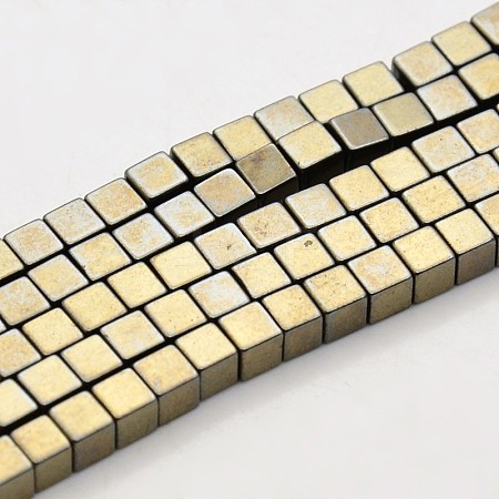 Cube Non-magnetic Synthetic Hematite Beads Strands G-D617-01C-1