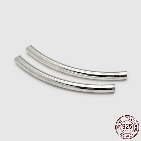 Tube 925 Sterling Silver Beads STER-O021-03-51x2mm-1