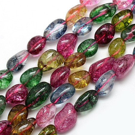Natural Quartz Crystal Nuggets Beads Strands X-G-L154-26-1