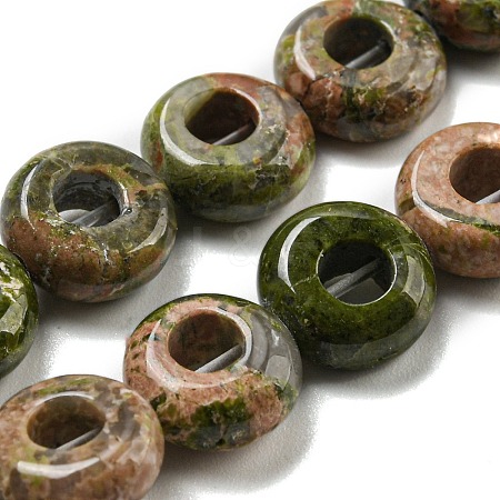 Natural Unakite Beads Strands G-P536-A01-01-1