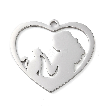 Non-Tarnish 304 Stainless Steel Pendants STAS-R116-06P-1