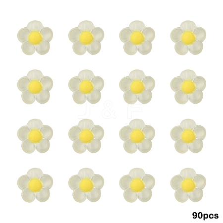 90Pcs Transparent Acrylic Beads TACR-YW0002-23A-1