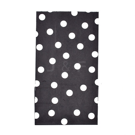 Polka Dot Pattern Eco-Friendly Kraft Paper Bags AJEW-M207-A02-11-1