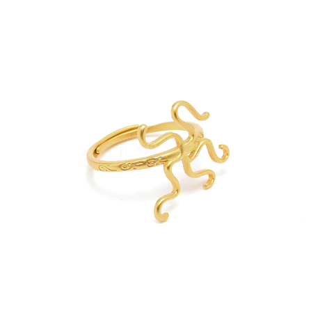 Brass Open Adjustable Rings Base KK-WH0077-05G-1