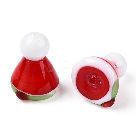 Christmas Theme Lampwork Beads LAMP-T021-05-1