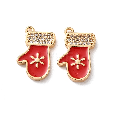 Brass Micro Pave Cubic Zirconia Pendants X1-KK-D420-01G-01-1