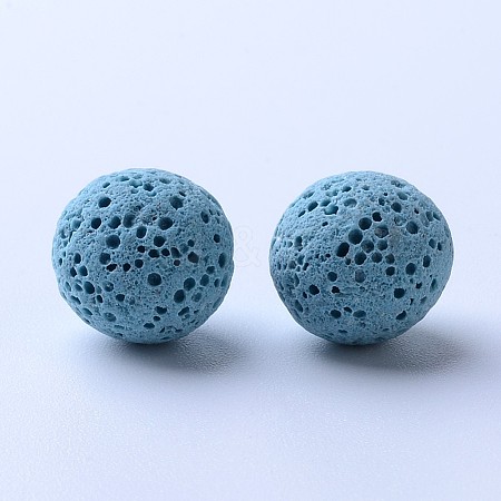 Unwaxed Natural Lava Rock Beads G-F325-12mm-14-1