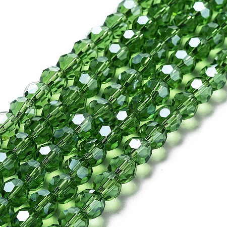 Electroplate Transparent Glass Beads Strands EGLA-A035-T8mm-A11-1