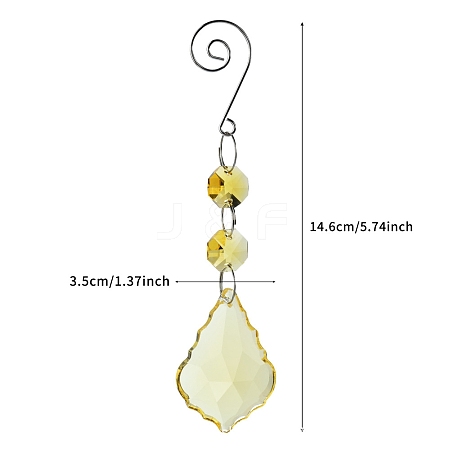 Glass Leaf Hanging Ornaments PW-WG86853-03-1