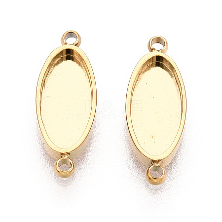 304 Stainless Steel Connector Cabochon Settings STAS-N115-34G-1