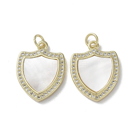 Brass Micro Pave Cubic Zirconia Pendants KK-G485-23A-G-1