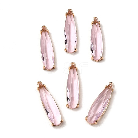 Brass Glass Pendants GLAA-XCP0001-68B-1