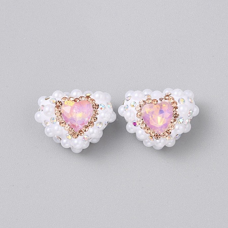 Polymer Clay Rhinestone with Crystal Beads FIND-WH0518-93E-1