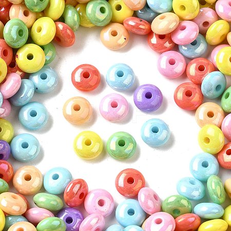 UV Plating Opaque Acrylic Beads MACR-F083-13-1