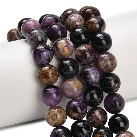 Natural Charoite Beads Strands G-G300-A01-10mm-1