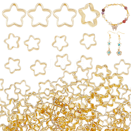 120Pcs Rack Plating Brass Bead Frames KK-PH0010-78G-1