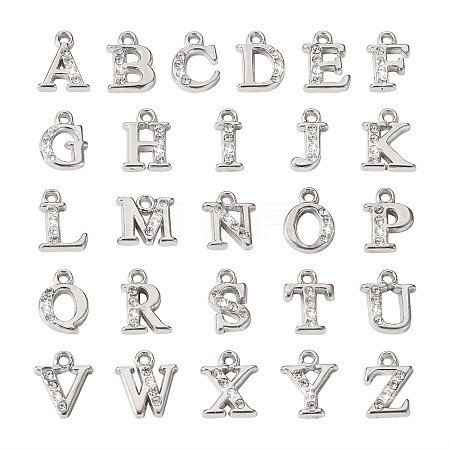 Alloy Rhinestone Charms ALRI-T008-01P-1