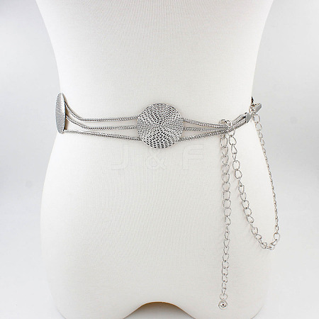 Vintage Alloy Geometric Disc Link Chain Waist Belly Chains for Women FS-WGD731C-03-1