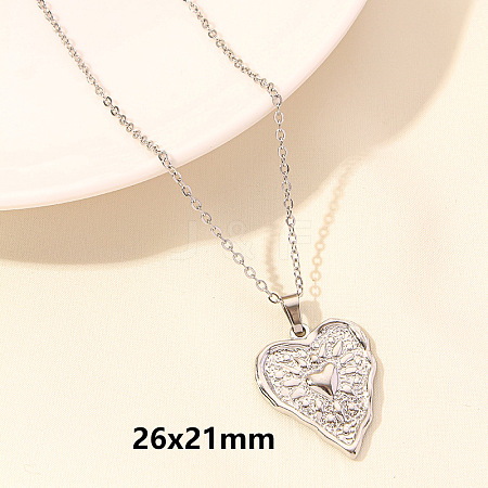 Stainless Steel Heart-shaped Necklace Jewelry DIY Accessories FY2457-9-1