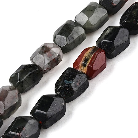 Natural African Bloodstone Beads Strands G-N342-147-1