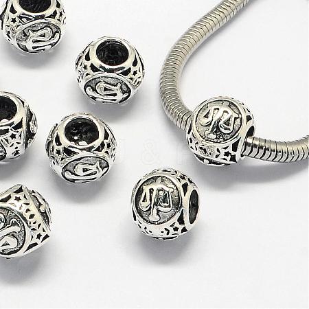 Alloy European Beads PALLOY-S082-07-1