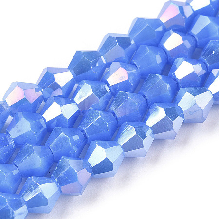 Imitation Jade Electroplate Glass Beads Strands LS-EGLA-A039-J6mm-B04-1