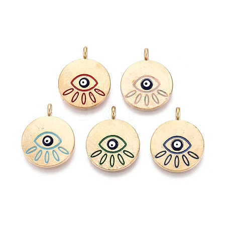 Alloy Enamel Pendants PALLOY-T092-13G-1