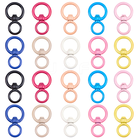 30Pcs Spray Painted Alloy Swivel Clasps FIND-SP0004-94-1
