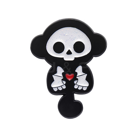 Black Alloy Brooches JEWB-CJC0012-06EB-05-1