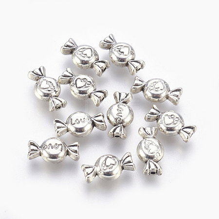 Tibetan Style Alloy Beads X-TIBEB-R035-AS-LF-1