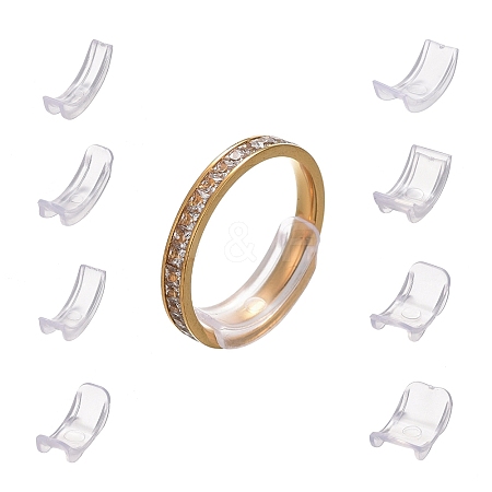 8Pcs 8 Sizes Plastic Invisible Ring Size Adjuster TOOL-YW0001-16-1