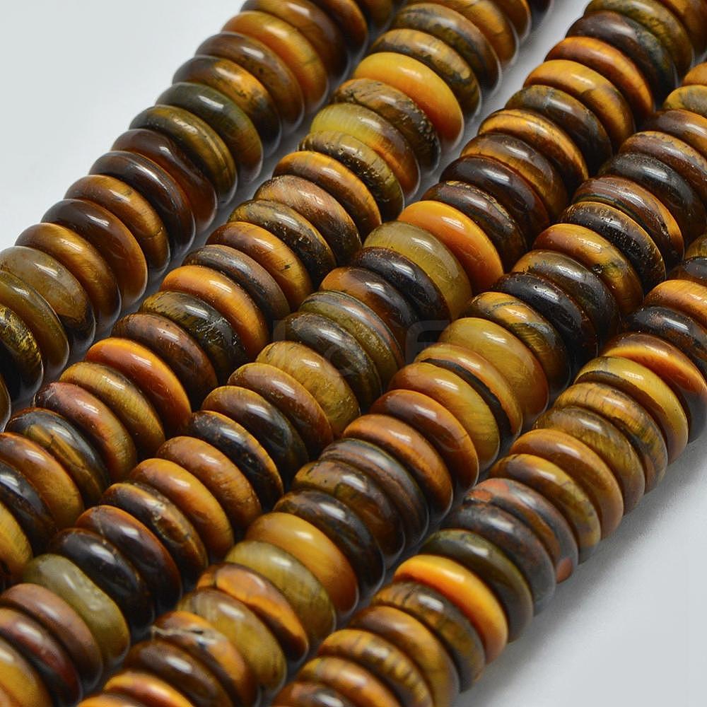 Wholesale Natural Tiger Eye Heishi Beads Strands - Jewelryandfindings.com